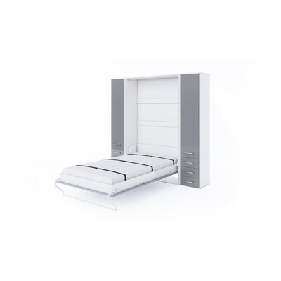 MaximaHouse Invento Storage Murphy Bed With Mattress | Wayfair